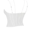 Orla Weißes Chiffon-Korsett mit Trägern Orla Weißes Chiffon-Korsett mit Trägern
