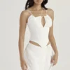 Orla Weißes Chiffon-Korsett mit Trägern Orla Weißes Chiffon-Korsett mit Trägern