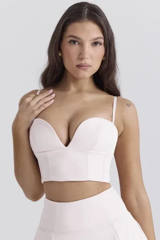 Pabla Ballerina Pink Cropped Bralette Oberteil