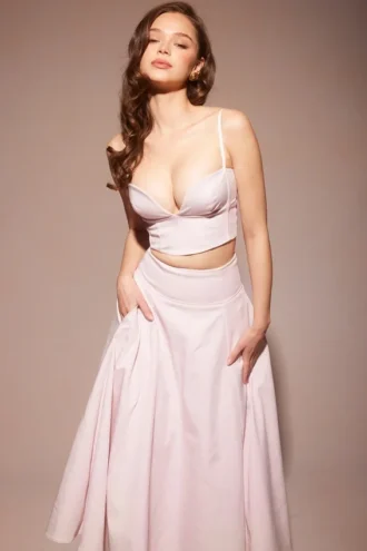 Pabla Ballerina Pink Cropped Bralette Oberteil