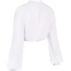 Palmer Weißes Plunge-Blouson-Oberteil Palmer Weißes Plunge-Blouson-Oberteil