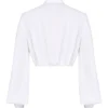 Palmer Weißes Plunge-Blouson-Oberteil Palmer Weißes Plunge-Blouson-Oberteil