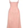 Paloma Pfirsichfarbenes Midikleid aus Satin mit Falten Paloma Pfirsichfarbenes Midikleid aus Satin mit Falten