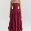Pandora Berry trägerloses Midi-Kleid mit abnehmbarem Schleifen Pandora Berry trägerloses Midi-Kleid mit abnehmbarem Schleifen