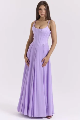 Pascha Orchid Butterfly Korsetts-Maxikleid