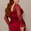 Perdi Berry Satin-Maxikleid mit Korsetts Perdi Berry Satin-Maxikleid mit Korsetts