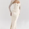 Perdita Elfenbein-Metallic-Jacquard-Korsetts & Boleros Perdita Elfenbein-Metallic-Jacquard-Korsetts & Boleros