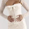 Perdita Elfenbein-Metallic-Jacquard-Korsetts & Boleros Perdita Elfenbein-Metallic-Jacquard-Korsetts & Boleros
