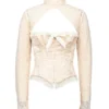 Perdita Elfenbein-Metallic-Jacquard-Korsetts & Boleros Perdita Elfenbein-Metallic-Jacquard-Korsetts & Boleros