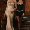 Perdita Schwarzes Metallic-Jacquard-Korsett & Bolero Perdita Schwarzes Metallic-Jacquard-Korsett & Bolero