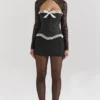 Perdita Schwarzes Metallic-Jacquard-Korsett & Bolero Perdita Schwarzes Metallic-Jacquard-Korsett & Bolero