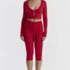 Perla Cherry Rippstrick-Oberteil Perla Cherry Rippstrick-Oberteil