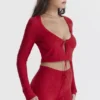 Perla Cherry Rippstrick-Oberteil Perla Cherry Rippstrick-Oberteil