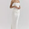 Persephone Elfenbeinfarbenes trägerloses Korsetts-Kleid