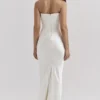 Persephone Elfenbeinfarbenes trägerloses Korsetts-Kleid