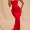 Persephone Scarlet – trägerloses Korsetts-Maxikleid