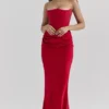 Persephone Scarlet – trägerloses Korsetts-Maxikleid