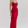 Persephone Scarlet – trägerloses Korsetts-Maxikleid
