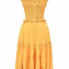 Phedra Tangerine Shirred Sommerkleid Phedra Tangerine Shirred Sommerkleid