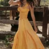 Phedra Tangerine Shirred Sommerkleid Phedra Tangerine Shirred Sommerkleid