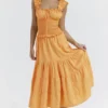 Phedra Tangerine Shirred Sommerkleid Phedra Tangerine Shirred Sommerkleid
