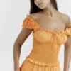 Phedra Tangerine Shirred Sommerkleid Phedra Tangerine Shirred Sommerkleid