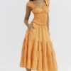 Phedra Tangerine Shirred Sommerkleid Phedra Tangerine Shirred Sommerkleid