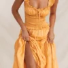 Phedra Tangerine Shirred Sommerkleid Phedra Tangerine Shirred Sommerkleid