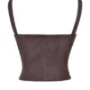 Pia – Korsett aus veganem Leder in Braun Pia – Korsett aus veganem Leder in Braun