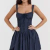 Pietra French Navy Korsetts-Minikleid