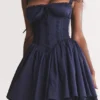Pietra French Navy Korsetts-Minikleid