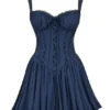 Pietra French Navy Korsetts-Minikleid