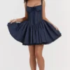 Pietra French Navy Korsetts-Minikleid