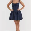 Pietra French Navy Korsetts-Minikleid