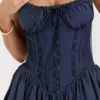 Pietra French Navy Korsetts-Minikleid
