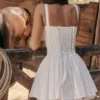 Pietra Weißes Korsetts-Minikleid Pietra Weißes Korsetts-Minikleid