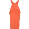 Pixie Maxikleid mit Rüschen in Flammenorange Pixie Maxikleid mit Rüschen in Flammenorange