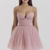 Princess French Rose Tüll-Minikleid