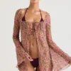 Provence Olive Floral Cover Up Provence Olive Floral Cover Up
