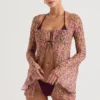 Provence Olive Floral Cover Up Provence Olive Floral Cover Up