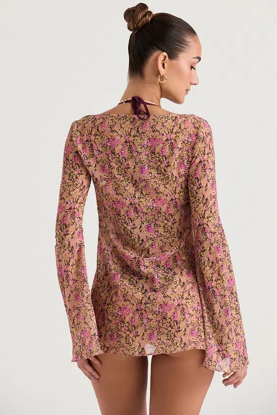 Provence Olive Floral Cover Up Provence Olive Floral Cover Up