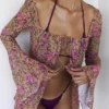 Provence Olive Floral Cover Up Provence Olive Floral Cover Up