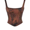 Rafa Antik-Kupfer-Satin-Longline-Korsett Rafa Antik-Kupfer-Satin-Longline-Korsett
