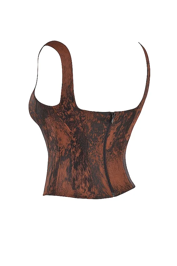 Rafa Antik-Kupfer-Satin-Longline-Korsett Rafa Antik-Kupfer-Satin-Longline-Korsett