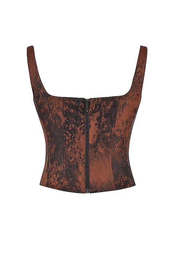 Rafa Antik-Kupfer-Satin-Longline-Korsett Rafa Antik-Kupfer-Satin-Longline-Korsett