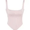 Rafa – Langes Korsett aus rosa Satin mit Blumenmuster Rafa – Langes Korsett aus rosa Satin mit Blumenmuster