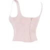 Rafa – Langes Korsett aus rosa Satin mit Blumenmuster Rafa – Langes Korsett aus rosa Satin mit Blumenmuster