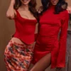 Rafa Scarlet Satin Longline-Korsett Rafa Scarlet Satin Longline-Korsett