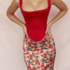 Rafa Scarlet Satin Longline-Korsett Rafa Scarlet Satin Longline-Korsett