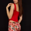 Rafa Scarlet Satin Longline-Korsett Rafa Scarlet Satin Longline-Korsett